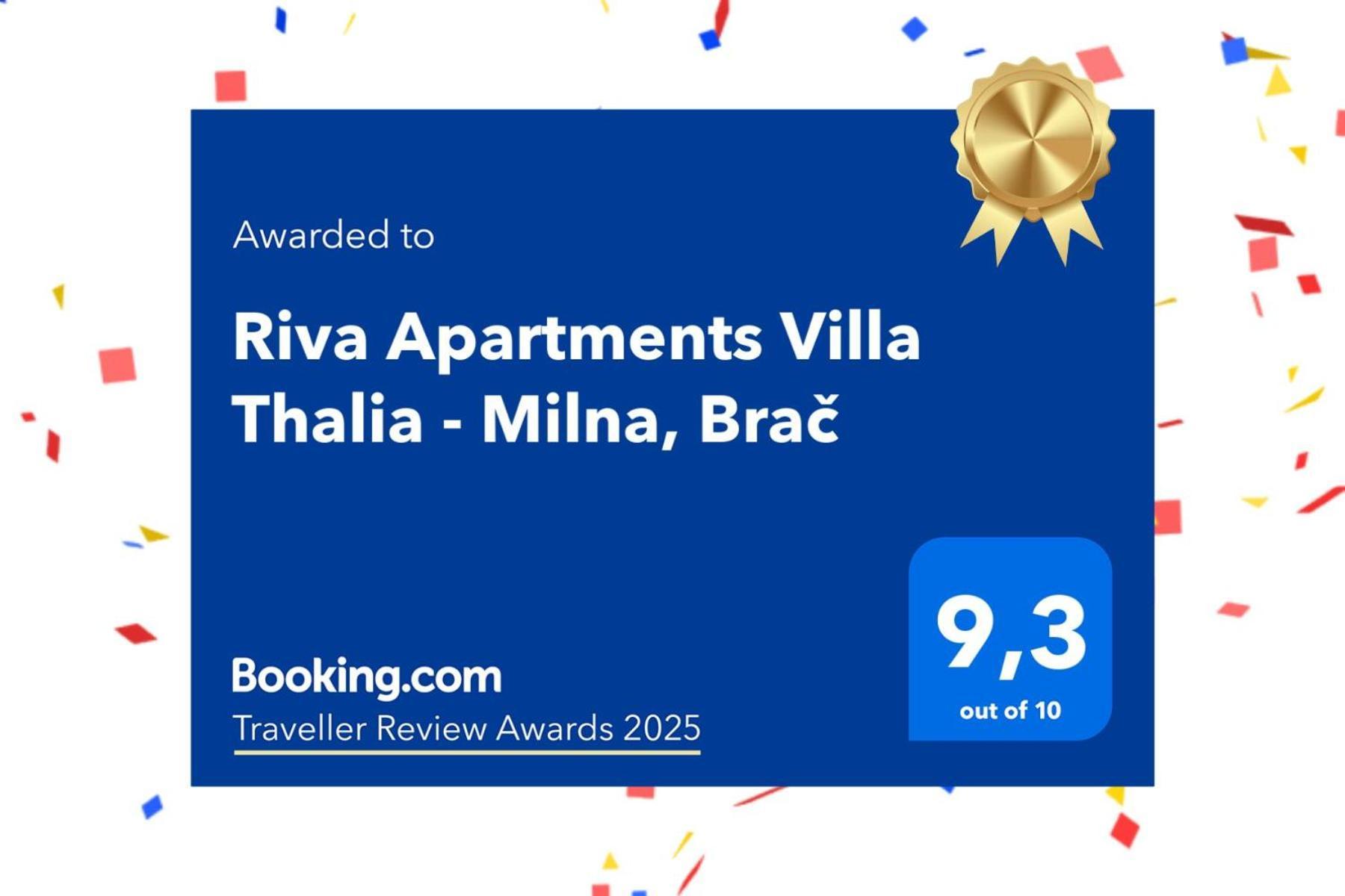 Riva Apartments Villa Thalia - Milna, Brac Milna  Exteriér fotografie